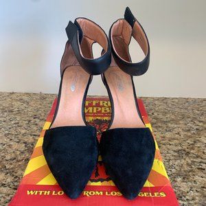 Jeffery Campbell Soltair Black Suede heels 8.5